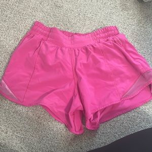 Pink lululemon shorts